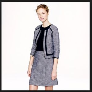 J . Crew Navy tweed skirt